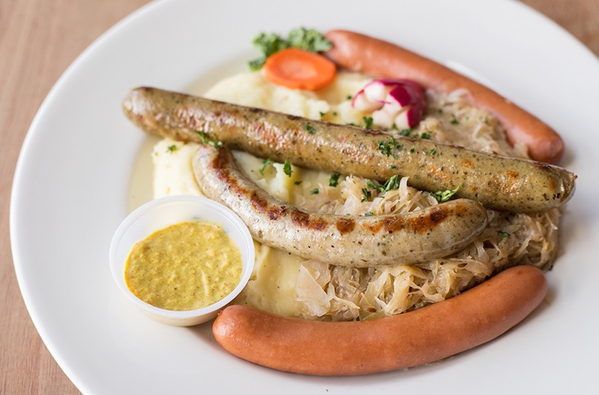 The weirdly boring sausage plate.