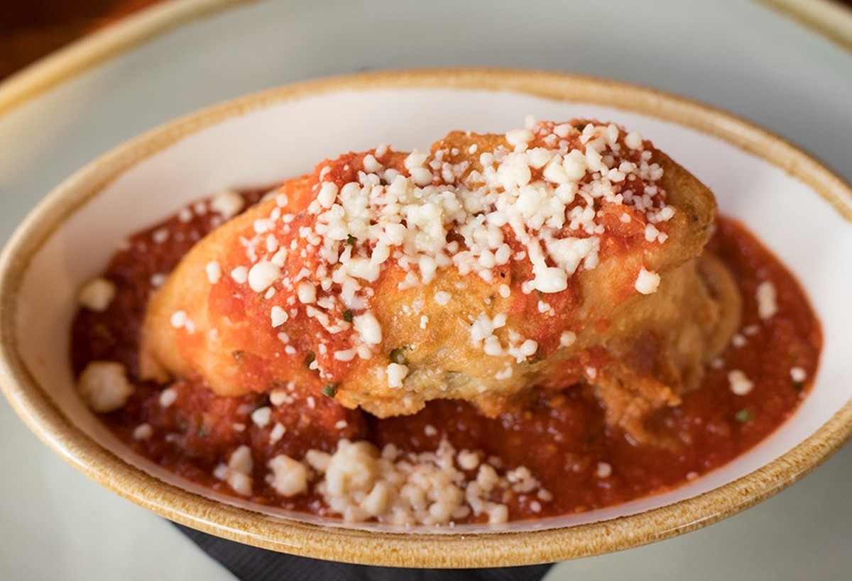 The chile relleno, stuffed with local cheese curd and finished with salsa ranchero and chipotle crema, is a rich, satisfying offering.
