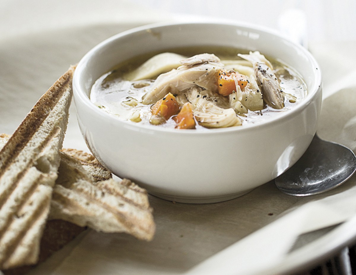 Grove East Provisions’ chicken noodle soup — an excellent choice on a chilly day.