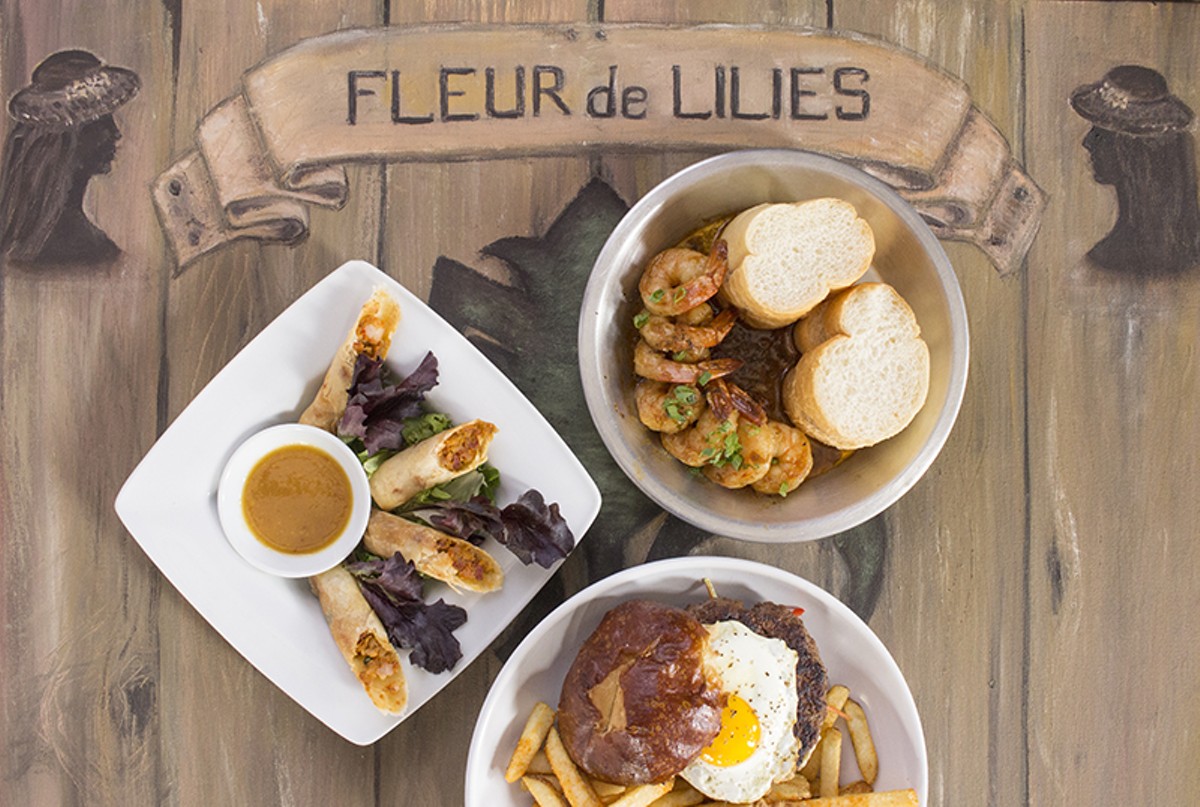 A trio of dishes at Fleur de Lilies.