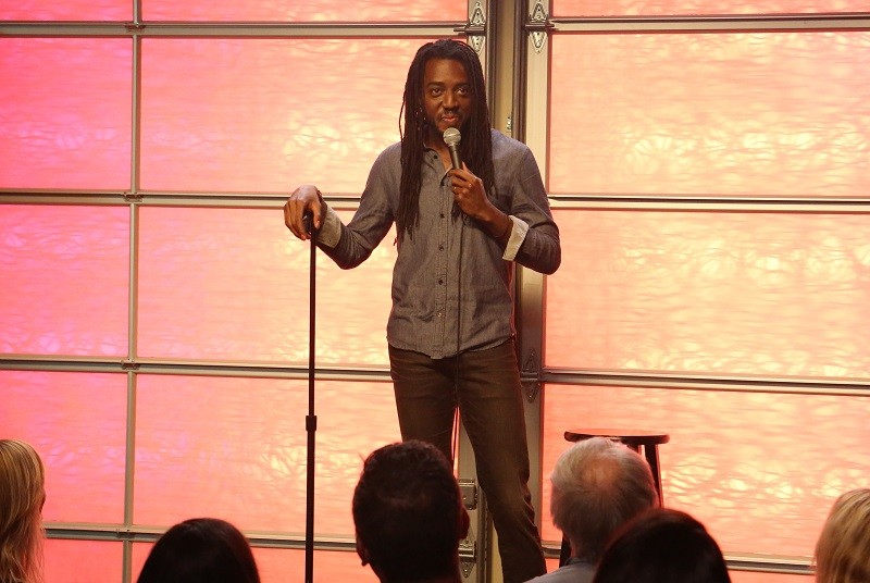 Julian Michael performs stand-up as part of Out on Stage.