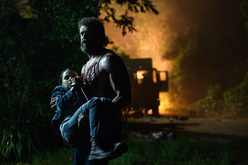 Logan and Laura (Hugh Jackman and Dafne Keen) carry the darkness with them.