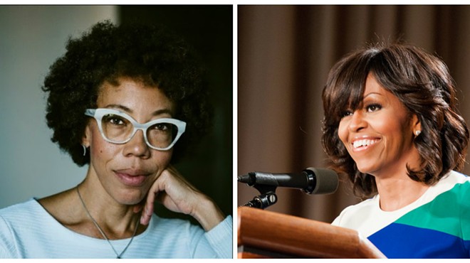 Amy Sherald, left, was chosen to create the official portrait of former First Lady Michelle Obama.
