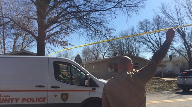St. Louis County police blocked off a Glasgow Village neighborhood after a gun battle.