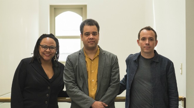 The curatorial team for Dwell in Other Futures: Rebecca Wanzo, Tim Portlock and Gavin Kroeber.