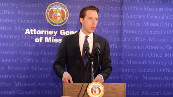 Attorney  General Josh Hawley addressed the press on April 17.