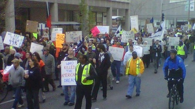 Occupy protesters filled downtown St. Louis in 2011.