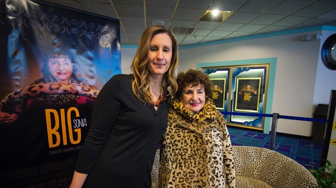 Leah Warshawski and her grandmother, Sonia, at a showing of "Big Sonia." The film has received 18 awards and broken sales records in Kansas City.
