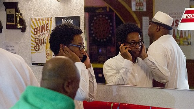 Wesley Bell takes a phone call on August 7, minutes before declaring victory over St. Louis County prosecutor Bob McCulloch.