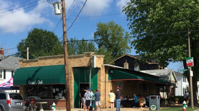 Gioia's Deli is normally closed Sundays. Yesterday, it drew a line that stretched out the door.
