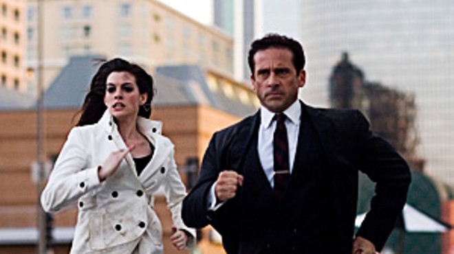 Steve Carell as Maxwell Smart and Anne Hathaway as Agent 99.
