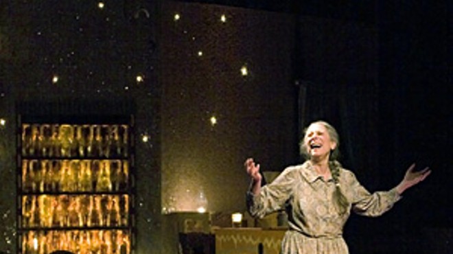 Nancy Lewis gives a positively illuminating performance as Miss Helen in Mecca.