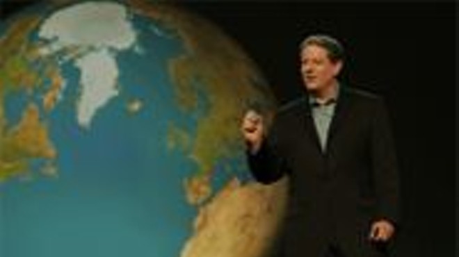 An inconvenient blazer: Al Gore projects truthiness.