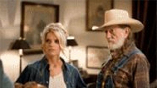Out-acted by her bikini: Jessica Simpson (with Willie Nelson, poor guy)