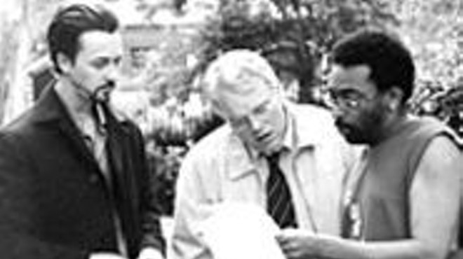 Edward Norton, Philip Seymour Hoffman and Spike Lee at work on 25th Hour