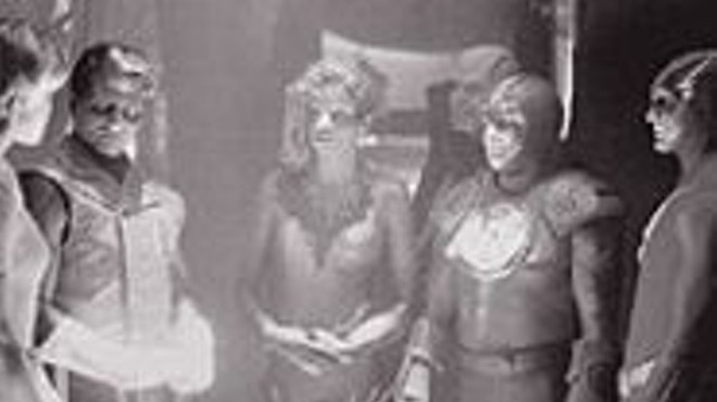 A scene from the never-aired--thank God--Justice League of America pilot made for CBS-TV in 1997