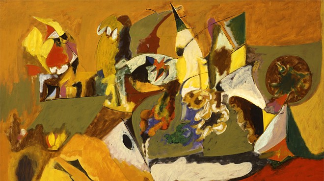 Arshile Gorky, Golden Brown Painting, 1943-44. Oil on canvas, 43 13/16 by 55 9/16 inches.