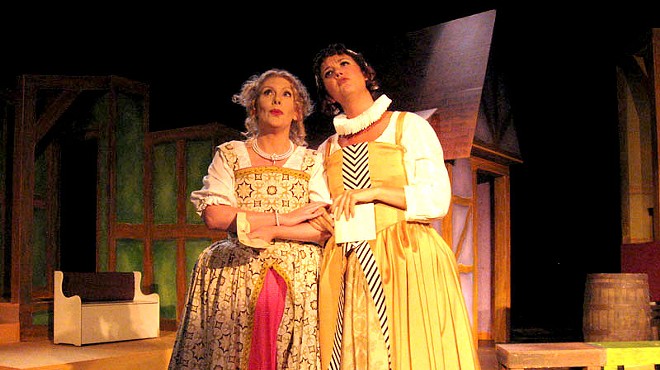Great shakes: Suki Peters and Jamie Marble star as the two rich, merry wives in the bard's spirited comedy.