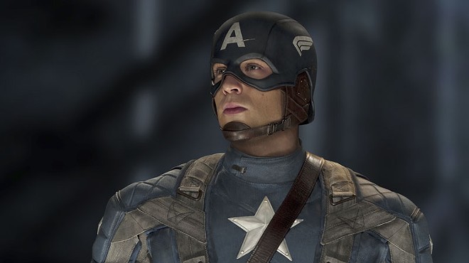 What's he fighting for? Chris Evans as Captain America.