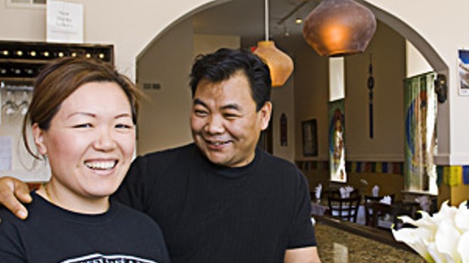 Everest Caf&eacute; owner Devi Gurung States, MSW, MPH, DHSc with his wife and co-owner, Connie States.