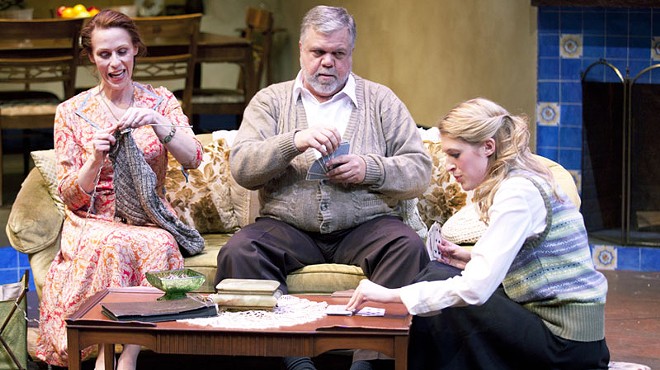 Laurie McConnel, Greg Johnston and Alexandra Woodruff in The Last Night of Ballyhoo.