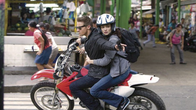 Jeremy Renner and Rachel Weisz in The Bourne Legacy.