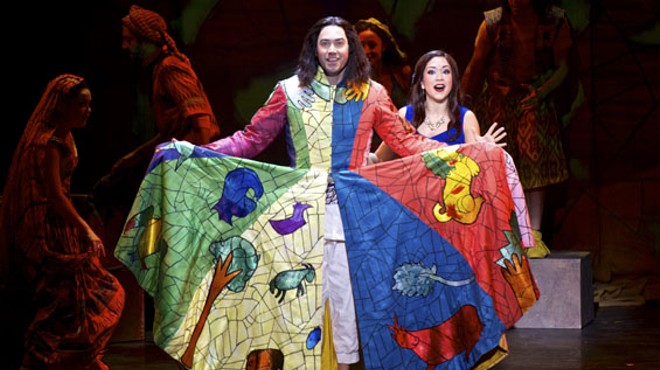 Ace Young as Joseph and Diana DeGarmo as Narrator during the number "Jacob and Sons."