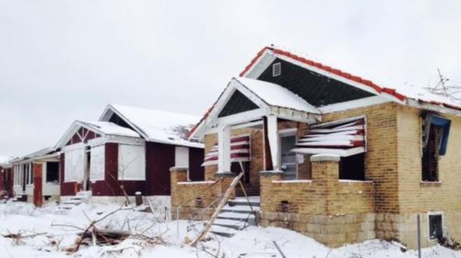 Houses await demolition this week in Richmond Heights.