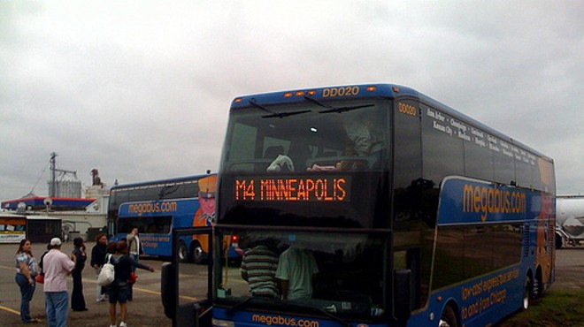 Just make sure your Megabus trip doesn't end in quicksand as this one between Chicago and Minneapolis apparently did.