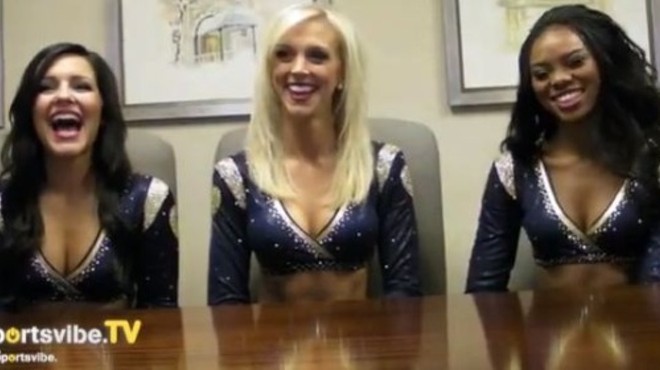 [VIDEO] British Reporter to Rams Cheerleaders: "So What's Your Shelf-Life?"