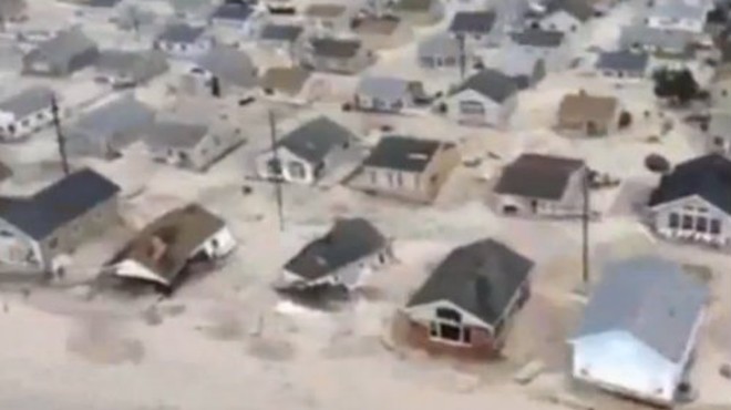 Homes damaged by Hurricane Sandy.