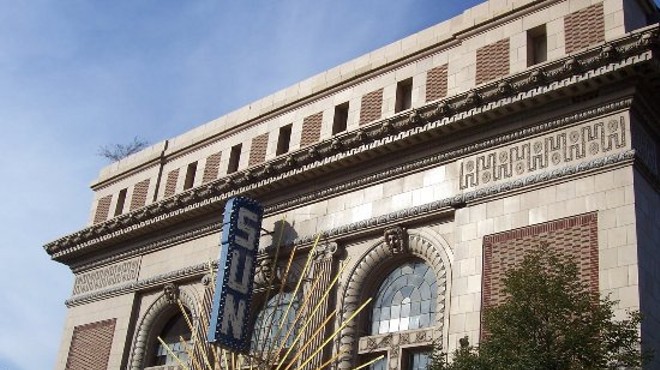 The Sun Theater before renovation, site of Landmarks Association's Most Enhanced Awards.