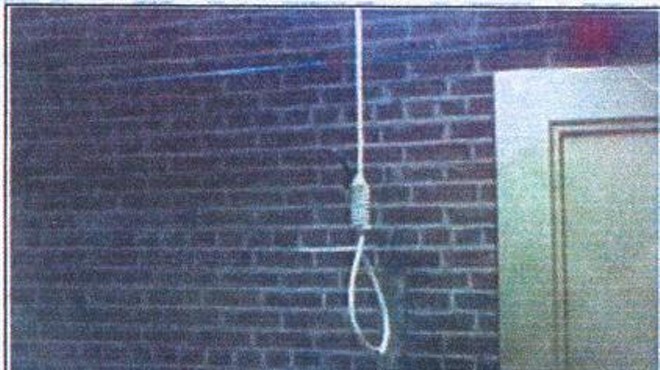 The noose as captured on the cell phone of sheriff deputy Pat Hill.