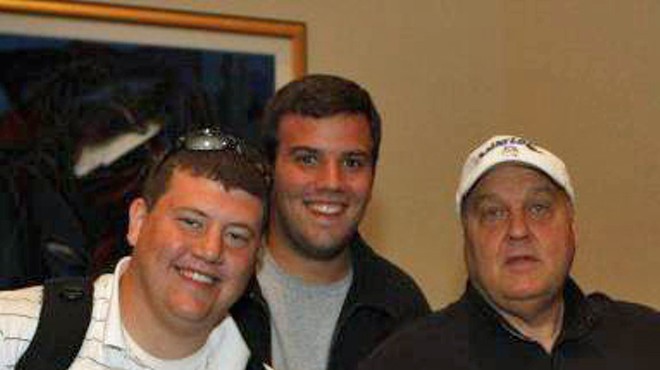 Jonathan Gold (left) and Rick Majerus in 2007, the year the coach took over SLU's basketball program.