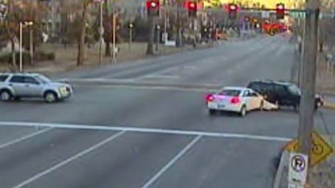 A new video shows collisions captured by red light cameras.