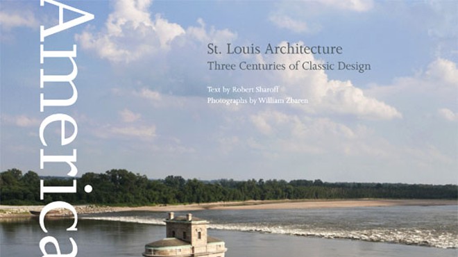 The intake tower at the Chain of Rocks bridge serves as the cover image for Robert Sharoff and William Zbaren's new book about St. Louis architecture.