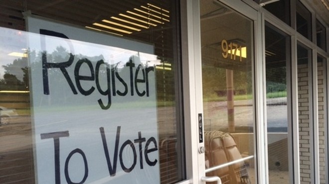 The headquarters of Heal STL, a nonprofit that has been registering voters in Ferguson.