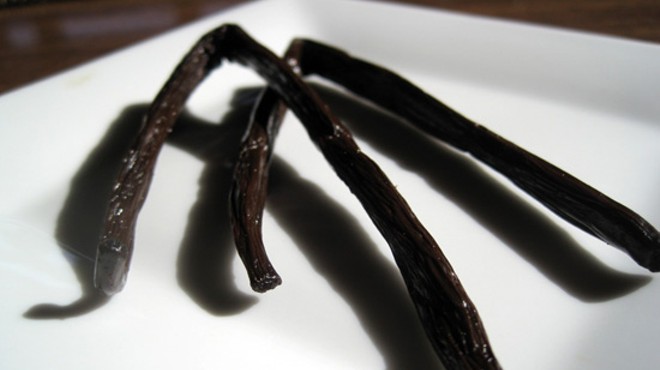 Whole vanilla beans. Or a dismembered spider.