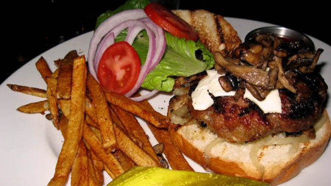 The lamb burger is an American classic with a Scottish Arms twist.