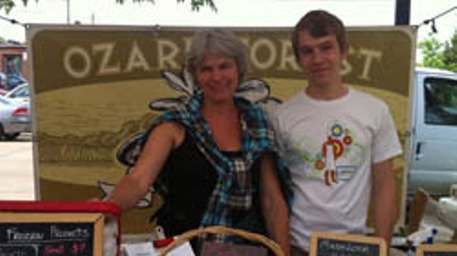 Nicola Macpherson and her son Henry at the Maplewood Farmers' Market.