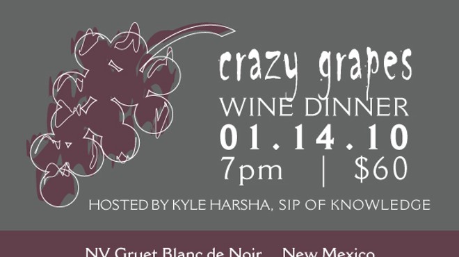 FoodWire: "Crazy Grapes" Wine Dinner at Five, Thursday, 1.14