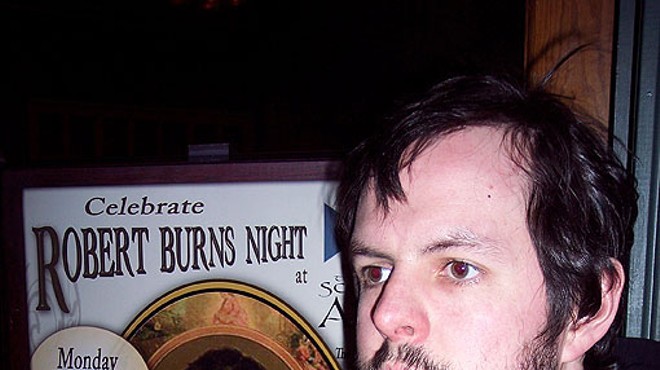 One of the few Burns look-alikes last night at the Scottish Arms. Sadly, a promised look-alike contest didn't pan out.