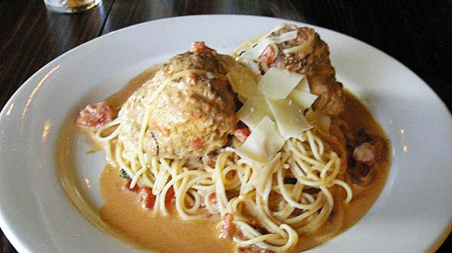 Spaghetti and meatballs at Sugo's Spaghetteria