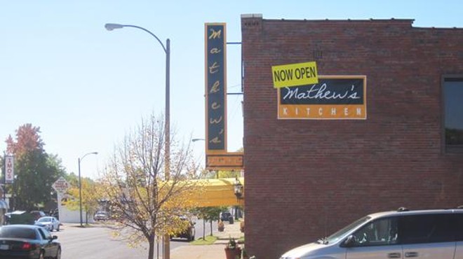 New sign, new restaurant: Mathew's Kitchen