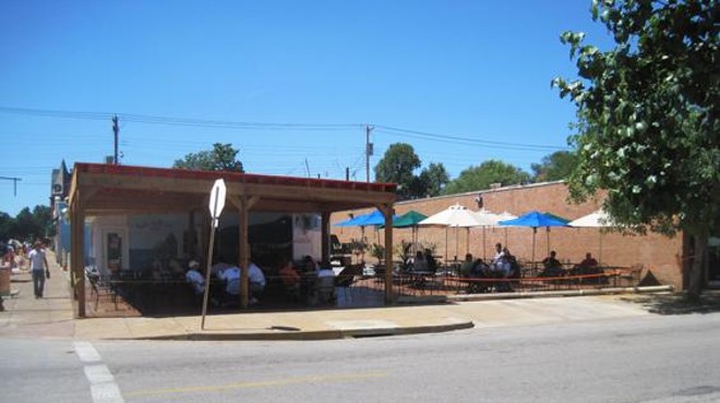 The renovated patio at La Vallesana on Cherokee Street