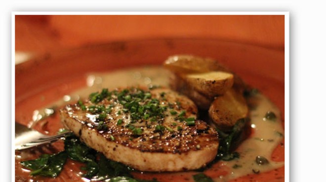 &nbsp;&nbsp;&nbsp;&nbsp;&nbsp;&nbsp;&nbsp;Swordfish at Cucina Pazzo. | Nancy Stiles