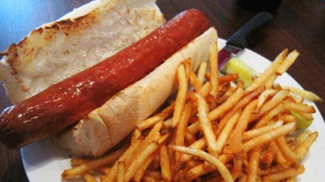 Quincy Street Bistro's deep-fried hot dog