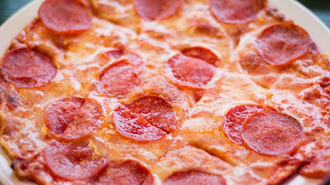 Appetizer-sized pepperoni pizza. | Photos by Mabel Suen