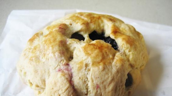A blueberry scone from La Dolce Via