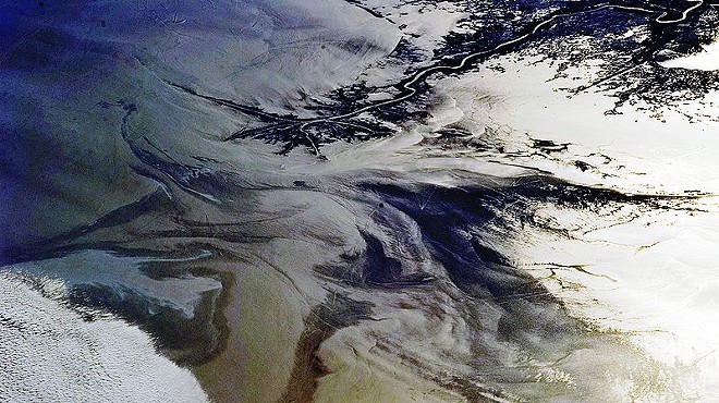 The Gulf of Mexico oil spill as seen from the International Space Station